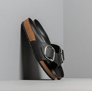 Birkenstock Black Sandals with Silver Buckles